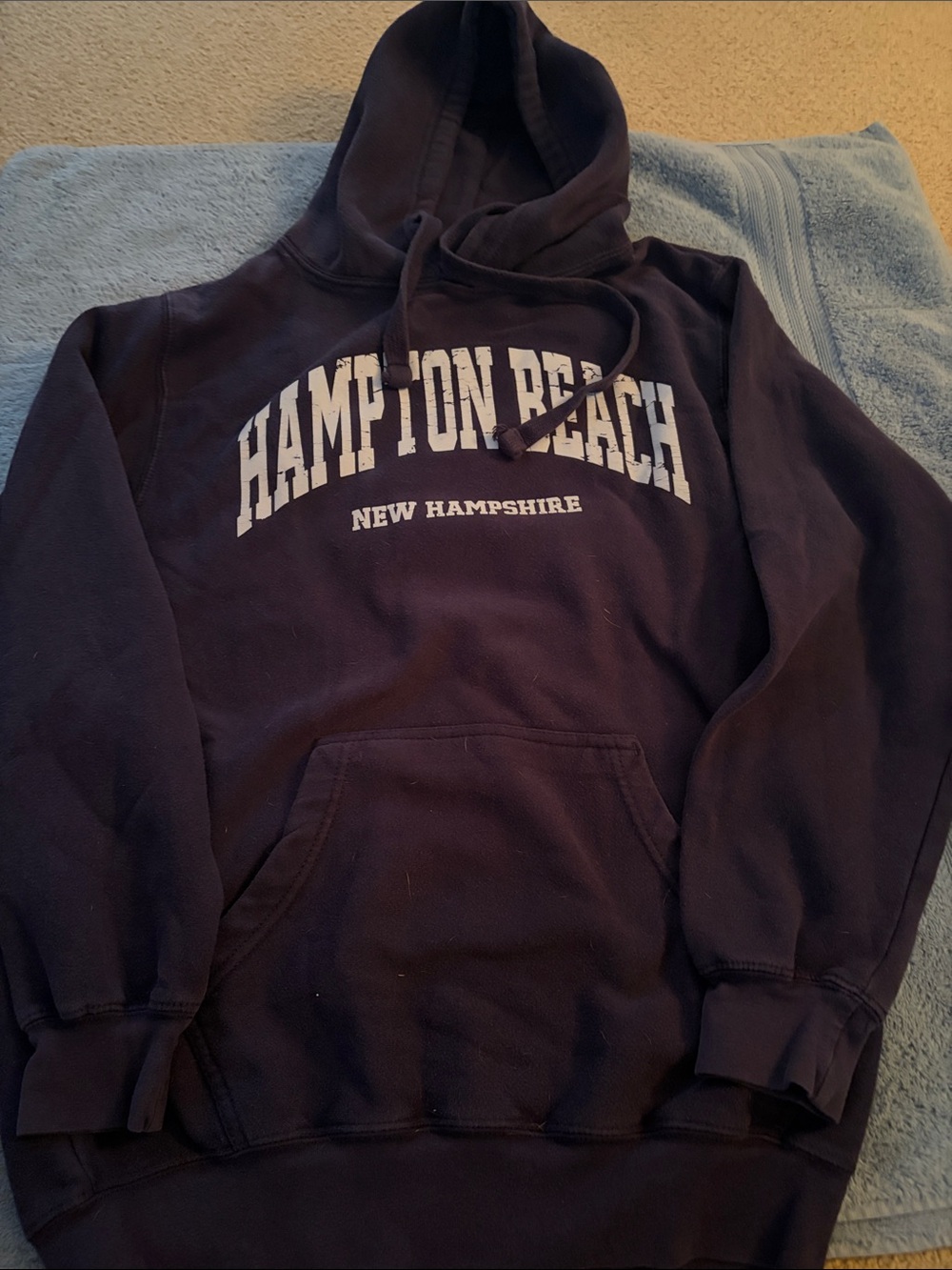 Hampton Beach New Hampshire Women's Navy Pullover Hoodie